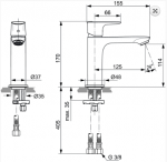 Ideal Standard Connect Air Bateria umywalkowa bez korka złoto szczotkowane połysk A7015A2