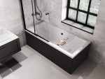Besco Quadro obudowa do wanny czarny mat OAQ170PKC