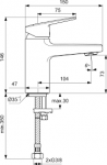 Ideal Standard Ceraplan Bateria umywalkowa bez korka chrom BD209AA