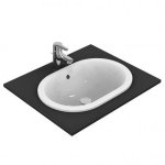 Ideal Standard Connect Umywalka wpuszczana 55x36 cm z bez otworu na baterię, z przelewem, z powłoką Ideal Plus, biała E5047MA