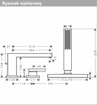 Hansgrohe Tecturis E 3-otworowa, jednouchwytowa bateria na brzeg wanny z sBox, element zewnętrzny biały mat 73443700