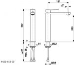 KFA Agat bateria umywalkowa wysoka chrom 442261200
