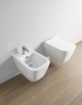 ArtCeram A16 miska wisząca bezrantowa 45cm z deską wolnoopadającą ASV005+ASA002