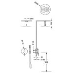 Tres Study Exclusive Zestaw natryskowy z baterią podtynkową Rapid-Box 26228003NM
