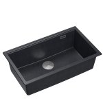 Quadron LOGAN 110 GraniteQ zlewozmywak black diamond 76x44x23,5 cm 1-komorowy wpuszczany z syfonem manualnym stal szlachetna HQD7644U8BSI