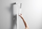 Hansgrohe Unica Drążek prysznicowy E Puro 65 cm z suwakiem EasySlide i wężem prysznicowym Isiflex 160cm biały mat 24404700