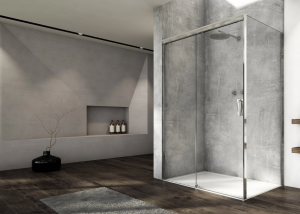 Ronal Sanswiss ścianka boczna 120x200 cm, szkło przezroczyste, profile Srebrny połysk CAST1205007