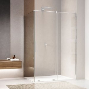 Ronal Sanswiss Amalia ścianka prysznicowa 80 cm boczna do drzwi srebrny połysk D35F10805007