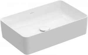 Villeroy & Boch Collaro Umywalka nablatowa 56x36 cm bez przelewu, z powłoką CeramicPlus, biała Weiss Alpin 4A2056R1