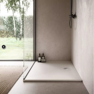Ronal Air brodzik prostokątny 100x90 cm konglomeratowy biały mat W37A10009009