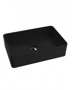 Lavita Umywalka nablatowa Vesi Black 50x34cm 5900378358282