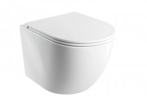 Omnires Ottawa miska toaletowa wisząca SILENT POWER™ z deską wolnoopadającą, 49 x 37 cm OTTAWASPMWBP 24H