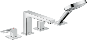 74552000 Hansgrohe Metropol 4-otworowa bateria na brzeg wanny z uchwytami Loop, Secuflex