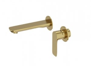 Lavita Bateria umywalkowa podtynkowa Spark Brushed Gold 5900378341253