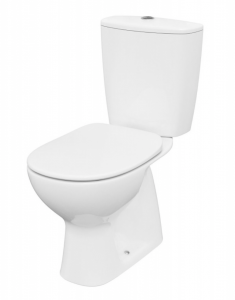 Cersanit Arteco Toaleta WC kompaktowa 64,5x36 cm CleanOn bez kołnierza z deską wolnoopadającą i spłuczką biała K667-074