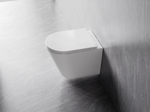 Besco Miska WC Laax Ergo biała plus deska toaletowa wolnoopadająca Laax White ZLAEBDLB