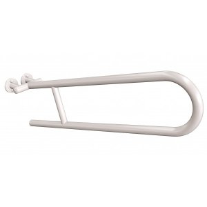 ANDEX Bez Barier Uchwyt półokrągły uchylny 70cm 801/70B stal nierdzewna biały