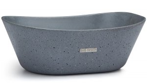 S.V.I.S. Design UMYWALKA 50 CM LIBRA SANDBLASTED - ŚREDNIOSZARY, BEZ DEKORU, LAKIER MATOWY