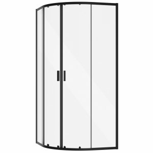 Besco Zarya Black kabina półokrągła 90 + brodzik Axim 90 ZBAX90190