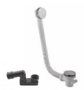 Vicario Przelew wannowy z syfonem dł 55 cm czarny mat 1011/CZAR