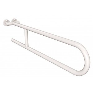 ANDEX Bez Barier Uchwyt półokrągły stały 80cm 800/80B stal nierdzewna biały
