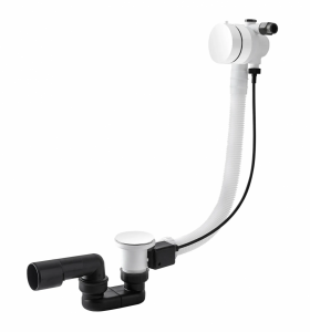 Vedo MINIMALISTA II Przelew wannowy z korkiem automatycznym i funkcją napełniania wanny 100 cm 346M/100/BI biały mat