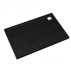 Schedline Brodzik akrylowy Sharper Black Stone 90x120x4,5 cm, prostokątny, Gwarancja 7 lat 3S.S1P-90120/C/ST