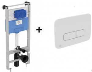 Ideal Standard ProSys Stelaż podtynkowy WC R020467 + Przycisk WC biały R0123AC