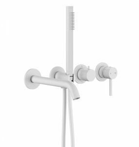 KFA MOZA WHITE zestaw wannowy podtynkowy z baterią 3-otworową 2-funkcyjną 503941144