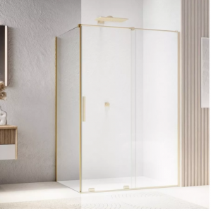 Ronal Sanswiss Amalia ścianka prysznicowa 100 cm boczna do drzwi złoto szczotkowane D35F11001307