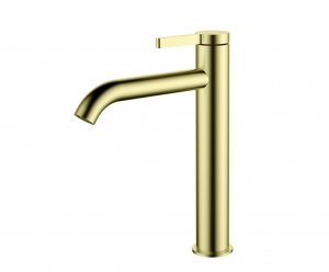 AQG Bateria umywalkowa wysoka Urban Flow złoto szczotkowane 01URF120OC