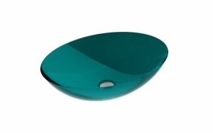 Besco Anya Ocean Breeze umywalka nablatowa + syfon chrom UMA50OBC