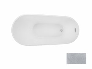 Besco Melody Glam wanna wolnostojąca 170 Złota + maskownica syfonu z przelewem gun metal WA170MZG