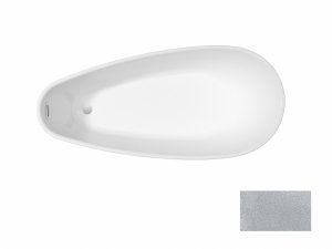 Besco Goya A-line Glam wanna wolnostojąca 170 Złota + syfon z przelewem chrom WA170GZL