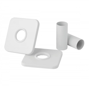 Termix Zestaw maskujący z dwiema rozetami kwadratowymi do grzejników łazienkowych ZESTM2KBI biały