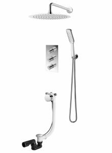 VEDO DESSO CROMO Kompletny system wannowo-natryskowy podtynkowy II TERMO deszczownica o śr. 300 mm VBD4232/30/CH/TERMO chrom