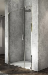 Sanswiss Cadura White Line Drzwi wahadłowe jednoczęściowe ze ścianką stałą w linii 80cm CA31CG0800907