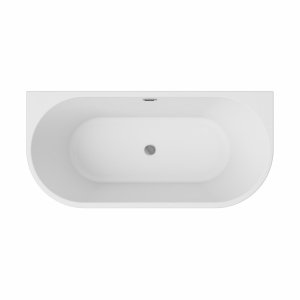 Besco Vica New Glam Grafitowy wanna wolnostojąca 170 + klik-klak chrom z przelewem slim WA170VNGR