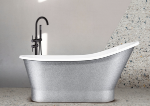 Besco Gloria Glam wanna wolnostojąca 160 srebrna + klik-klak chrom w cenie WMD160GLS