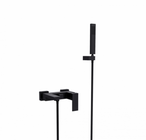 Besco Modern / Varium bateria wannowa ścienna czarna BW-MVS-CZ