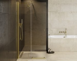 Besco Vayo Gold Kabina prysznicowa przesuwna walk-in 140x200 VYG140200C