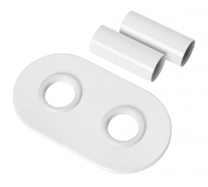 Termix Zestaw maskujący z rozetą owalną do grzejników łazienkowych ZESTMBI biały