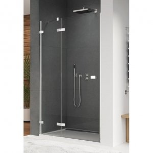 SanSwiss drzwi jednoczęściowe ze ścianką stałą w linii prawa 90cm ES13D0905007
