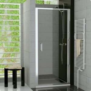 SanSwiss Top-Line drzwi jednoczęściowe 90-120cm profil połsyk szkło Satyna TOPPSM25049