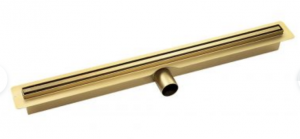 Laveo Slim odpływ liniowy 80 cm ruszt wąski złoty COSG80D