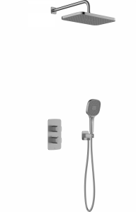 KFA MALAGA GUN METAL GREY zestaw podtynkowy z baterią termostatyczną natryskową 575950161