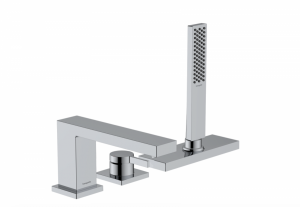 Hansgrohe Tecturis E 3-otworowa, jednouchwytowa bateria na brzeg wanny z sBox, element zewnętrzny chrom 73443000