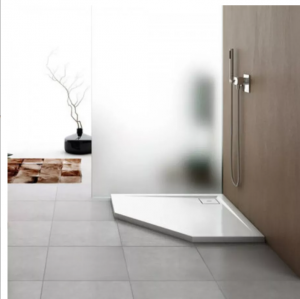 Ronal Sanswiss Livada brodzik pięciokątny 90x90 cm konglomeratowy biały W20563609004