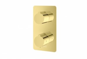 Kohlman Experience Gold Bateria wannowa termostatyczna podtynkowa 2 wyjścia (QW432EGD)