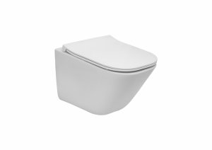 Roca Gap Zestaw Toaleta WC podwieszana Rimless bez kołnierza + deska wolnoopadająca biały A34H473000